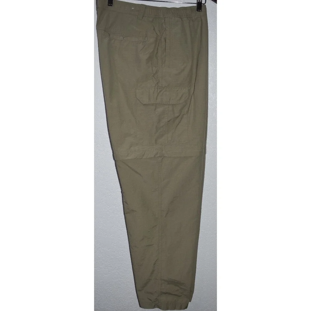 Columbia MENS XL Cargo Convertable Pants Zip-Off Khaki Green Hiking Lightweight